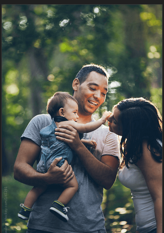 Young Family Outside