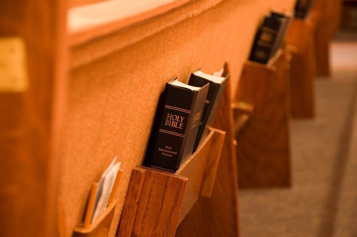 Bibles on the Back of a Pew
