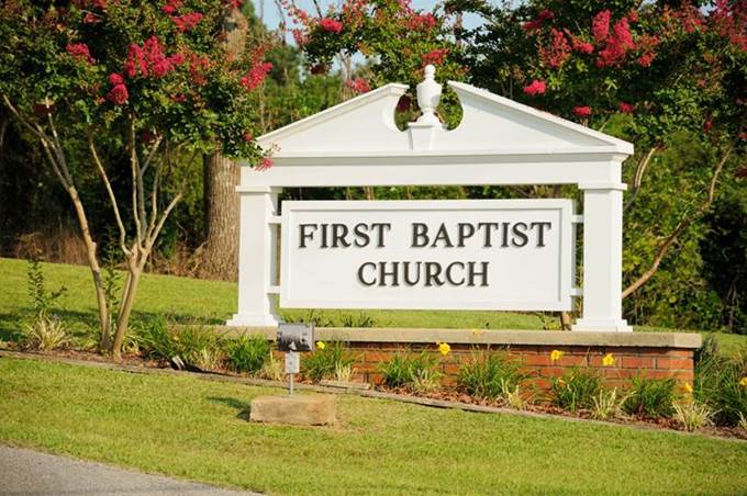 First Baptist Church Sign