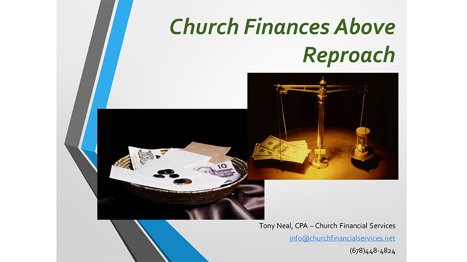 Church Finances Above Reproach